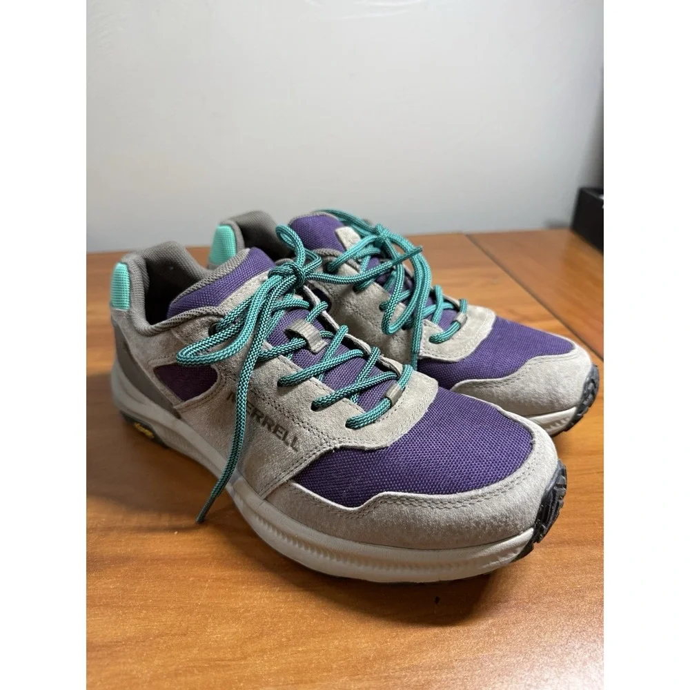 MERRELL J65662 Ontario 85 Violet Suede Hiking Lace up Shoes US 8.5M EUR 38